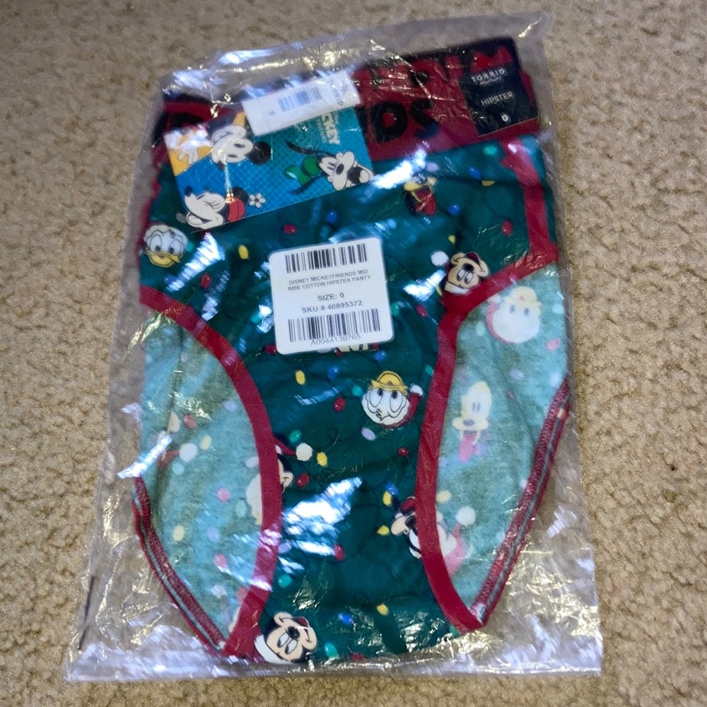🎄Mickey and Friends mid rise hipster panties